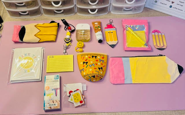 One Scoop! (can include: koozie, teacher socks, lip balm holder, and more!) *A Little Box of Big Spoils*